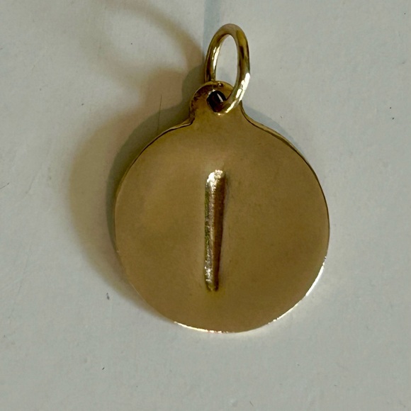 Helen Ficalora ‘I’ Alphabet Letter Charm, 14k Gold, EUC - Picture 2 of 4